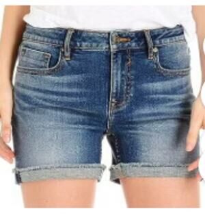 Vigoss Women 24 Medium Wash "Marley Short" Cotton Stretch Denim Shorts